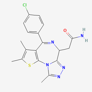 2-(4-(4-chlorophenyl)-2,3,9-trimethyl-6H-thieno[3,2-f][1,2,4]triazolo[4,3-a][1,4]diazepin-6-yl)acetamide