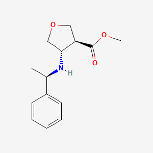 rel-Methyl (3S,4S)-4-{[(1R)-1-phenylethyl]amino}oxolane-3-carboxylate