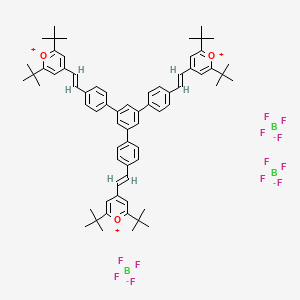 molecular formula C69H81B3F12O3 B3028432 1,3,5-Tris[4-[(E)-2-(2,6-di-tert-butylpyrylium-4-yl)vinyl]phenyl]benzene Tetrafluoroborate CAS No. 2056254-18-1