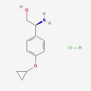 molecular formula C11H16ClNO2 B3028439 (S)-2-氨基-2-(4-环丙氧基苯基)乙醇盐酸盐 CAS No. 2061996-92-5