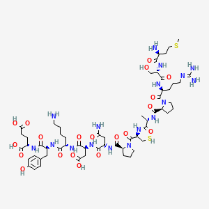 molecular formula C58H91N17O20S2 B3028451 H-Met-ser-arg-pro-ala-cys-pro-asn-asp-lys-tyr-glu-OH CAS No. 207553-92-2