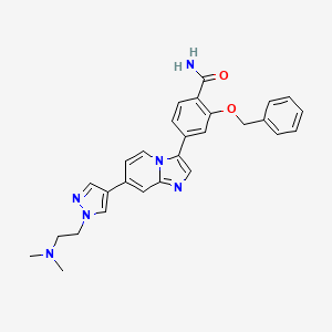 4-[7-[1-[2-(Dimethylamino)ethyl]pyrazol-4-yl]imidazo[1,2-a]pyridin-3-yl]-2-phenylmethoxybenzamide