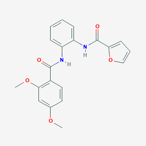 molecular formula C20H18N2O5 B302846 N-{2-[(2,4-dimethoxybenzoyl)amino]phenyl}-2-furamide 