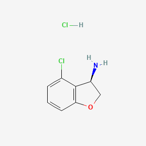 (3R)-4-chloro-2,3-dihydro-1-benzofuran-3-amine;hydrochloride