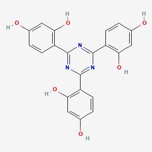 molecular formula C21H15N3O6 B3028495 2,4,6-Tris(2,4-dihydroxyphenyl)-1,3,5-triazine CAS No. 2125-23-7