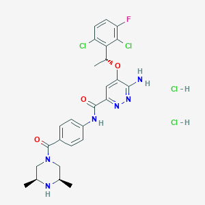 molecular formula C26H29Cl4FN6O3 B3028502 恩沙替尼盐酸盐 CAS No. 2137030-98-7