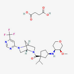 molecular formula C29H42F3N5O7 B3028504 Pf-04634817 succinate CAS No. 2140301-98-8