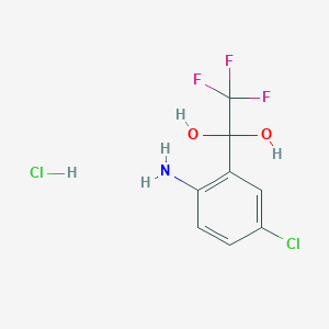 1-(2-Amino-5-chlorophenyl)-2,2,2-trifluoroethane-1,1-diol hydrochloride