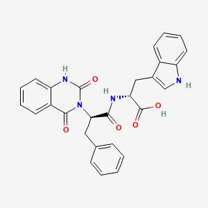 (2R)-2-[[(2R)-2-(2,4-Dioxo-1H-quinazolin-3-yl)-3-phenylpropanoyl]amino]-3-(1H-indol-3-yl)propanoic acid