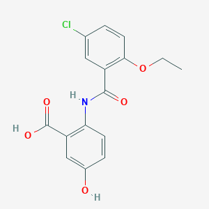 molecular formula C16H14ClNO5 B302852 2-[(5-Chloro-2-ethoxybenzoyl)amino]-5-hydroxybenzoic acid 