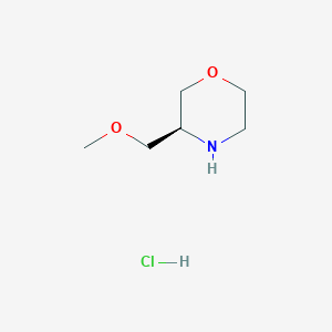 molecular formula C6H14ClNO2 B3028530 (S)-3-(Methoxymethyl)morpholine hydrochloride CAS No. 218595-25-6