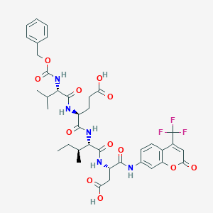 molecular formula C38H44F3N5O12 B3028536 Z-Val-Glu-Ile-Asp-AFC 