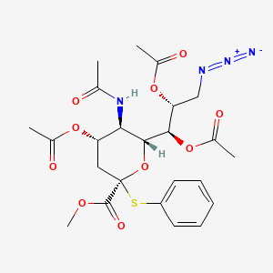 Methyl (Phenyl 5-Acetamido-4,7,8-tri-O-acetyl-9-azido-3,5,9-trideoxy-2-thio-D-glycero-beta-D-galacto-2-nonulopyranosid)onate