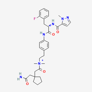 (S)-N-(1-((4-(2-(2-(1-(2-Amino-2-oxoethyl)cyclopentyl)-N,N-dimethylacetamido)ethyl)phenyl)amino)-3-(2-fluorophenyl)-1-oxopropan-2-yl)-1-methyl-1H-pyrazole-5-carboxamide