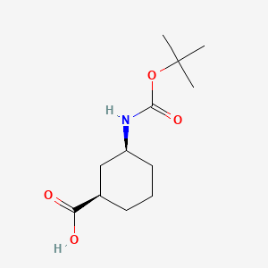 molecular formula C12H21NO4 B3028554 (1R,3S)-3-(叔丁氧羰基氨基)环己烷甲酸 CAS No. 222530-39-4