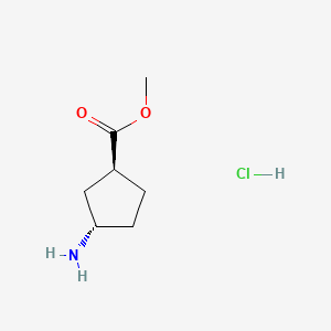 molecular formula C7H14ClNO2 B3028555 (1R,3R)-methyl 3-aminocyclopentanecarboxylate hydrochloride CAS No. 222530-45-2