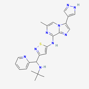 molecular formula C23H25N9S B3028557 Aurora inhibitor 1 CAS No. 2227019-45-4