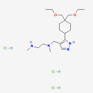 molecular formula C20H41Cl3N4O2 B3028558 GSK3368715(EPZ019997) 3HCl CAS No. 2227587-26-8