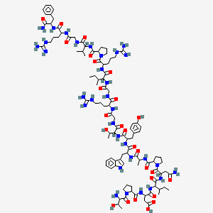 molecular formula C104H158N32O26 B3028560 H-DL-xiThr-DL-Pro-DL-Asp-DL-xiIle-DL-Asn-DL-Pro-DL-Ala-DL-Trp-DL-Tyr-DL-xiThr-Gly-DL-Arg-Gly-DL-xiIle-DL-Arg-DL-Pro-DL-Val-Gly-DL-Arg-DL-Phe-NH2 CAS No. 222988-10-5