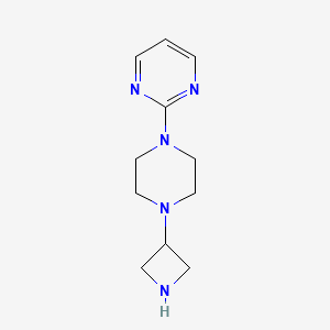 molecular formula C11H17N5 B3028563 2-(4-(Azetidin-3-yl)piperazin-1-yl)pyrimidine CAS No. 223382-10-3