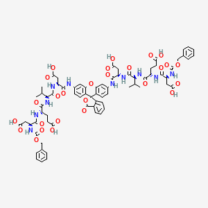 molecular formula C72H78N10O27 B3028564 (Z-Asp-Glu-Val-Asp)2-Rhodamine 110 CAS No. 223538-61-2