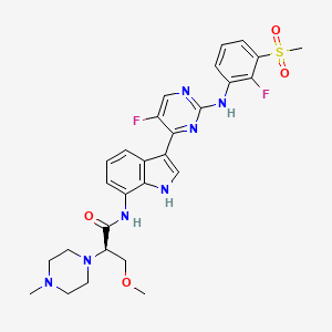 molecular formula C28H31F2N7O4S B3028566 Jak1-IN-7 CAS No. 2241039-81-4