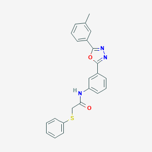 molecular formula C23H19N3O2S B302857 N-{3-[5-(3-methylphenyl)-1,3,4-oxadiazol-2-yl]phenyl}-2-(phenylsulfanyl)acetamide 