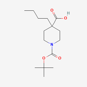 molecular formula C15H27NO4 B3028575 1-(Tert-butoxycarbonyl)-4-butylpiperidine-4-carboxylic acid CAS No. 225240-56-2