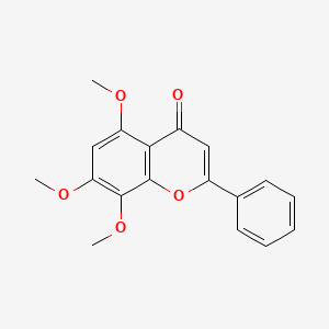 molecular formula C18H16O5 B3028584 Norwogonin 5,7,8-trimethyl ether CAS No. 23050-38-6