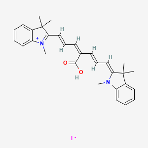 B3028586 2-(4-Carboxy-7-(1,3,3-trimethylindolin-2-ylidene)hepta-1,3,5-trien-1-yl)-1,3,3-trimethyl-3H-indol-1-ium iodide CAS No. 2311980-68-2