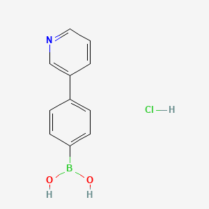 molecular formula C11H11BClNO2 B3028598 4-(3-吡啶基)苯硼酸盐酸盐 CAS No. 2377369-59-8
