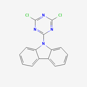 molecular formula C15H8Cl2N4 B3028613 9-(4,6-Dichloro-1,3,5-triazin-2-YL)-9H-carbazole CAS No. 24209-95-8
