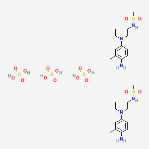 Methanesulfonamide, N-[2-[(4-amino-3-methylphenyl)ethylamino]ethyl]-, sulfate (2:3)