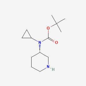 molecular formula C13H24N2O2 B3028630 (S)-叔丁基环丙基(哌啶-3-基)氨基甲酸酯 CAS No. 250275-25-3