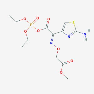 diethoxyphosphoryl (2E)-2-(2-amino-1,3-thiazol-4-yl)-2-(2-methoxy-2-oxoethoxy)iminoacetate