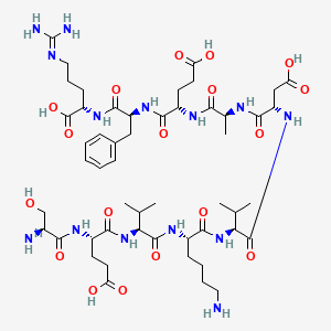 molecular formula C51H82N14O18 B3028637 (Val671)-Amyloid b/A4 Protein Precursor770 (667-676) CAS No. 252256-43-2