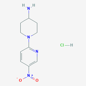 molecular formula C10H15ClN4O2 B3028638 1-(5-Nitropyridin-2-yl)piperidin-4-amine hydrochloride CAS No. 252577-84-7