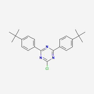 molecular formula C23H26ClN3 B3028643 2,4-双(4-(叔丁基)苯基)-6-氯-1,3,5-三嗪 CAS No. 253158-13-3
