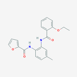 molecular formula C21H20N2O4 B302865 N-{2-[(2-ethoxybenzoyl)amino]-4-methylphenyl}-2-furamide 
