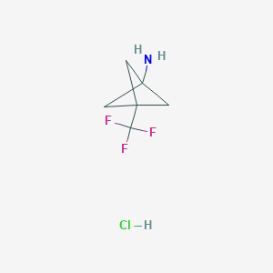 molecular formula C6H9ClF3N B3028665 3-(Trifluoromethyl)bicyclo[1.1.1]pentan-1-amine hydrochloride CAS No. 262852-11-9