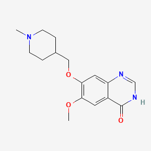 molecular formula C16H21N3O3 B3028667 6-甲氧基-7-((1-甲基哌啶-4-基)甲氧基)喹唑啉-4(3H)-酮 CAS No. 264208-69-7