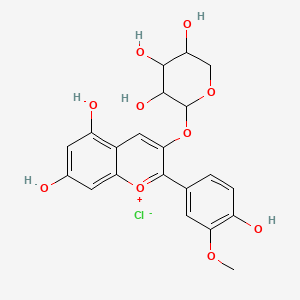 molecular formula C21H21ClO10 B3028686 Peonidin-3-o-arabinoside chloride CAS No. 27214-74-0