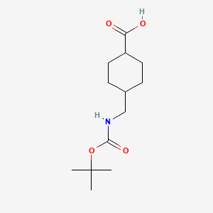 molecular formula C13H23NO4 B3028693 4-(((tert-Butoxycarbonyl)amino)methyl)cyclohexanecarboxylic acid CAS No. 27687-14-5