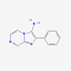 molecular formula C12H10N4 B3028699 2-苯基咪唑并[1,2-a]吡嗪-3-胺 CAS No. 27955-53-9