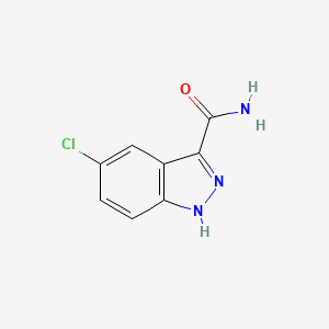 molecular formula C8H6ClN3O B3028719 5-Chloro-1H-indazole-3-carboxamide CAS No. 28751-70-4
