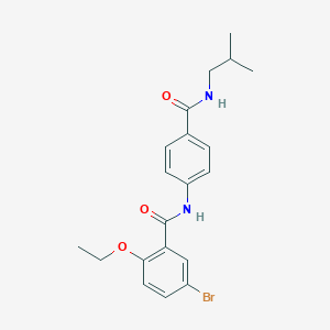 molecular formula C20H23BrN2O3 B302873 5-bromo-2-ethoxy-N-{4-[(isobutylamino)carbonyl]phenyl}benzamide 