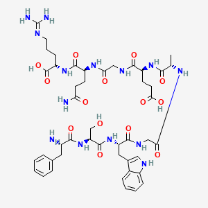 molecular formula C46H64N14O14 B3028734 Experimental Allergic Encephalitogenic Peptide (human) CAS No. 29705-92-8