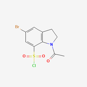 1-Acetyl-5-bromo-2,3-dihydro-1h-indole-7-sulfonyl chloride