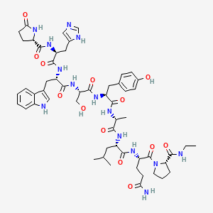 molecular formula C55H74N14O13 B3028770 (Des-Gly10,D-Ala6,Pro-NHEt9)-LHRH II (chicken) CAS No. 319432-42-3