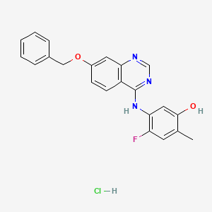 molecular formula C22H19ClFN3O2 B3028785 ZM 323881 盐酸盐 CAS No. 324077-30-7